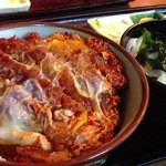 Teuchi Udon Gombee - 辛子かつ丼＋ミニうどん（冷・大盛り）