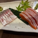 卯屋 - 信州サーモンとユキマスのお刺身