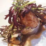 レフェルヴェソンス - 2015.2.  ふきよせ~鮟鱇のロティ&大根、ムール貝、白味噌、辛子水菜、むかご、柚子