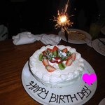 バースデーケーキ　手作り感満載（笑）