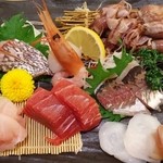 松栄寿司 - 本日の刺身盛り+ホタルイカ