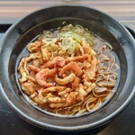 諏訪湖SA 下り フードコート - かき揚げそば850円