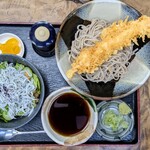 車屋 - 料理写真:しらすご飯と天そばセット ¥1850