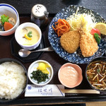 はせ川 - あじフライ定食@1030