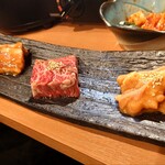 ホルモンなごみ - 味噌豚カルビ、ハラミ、鶏セセリ