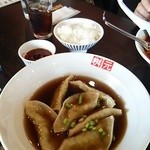 辛麺屋 桝元 - 水餃子セット\500 ごはん付