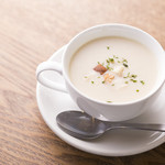 パークカフェ - 冬の限定品。あったか自家製野菜スープ。かぶらです。