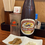 酒蔵力 - 料理写真:キリンラガー 大びん＋お通し