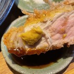 とんかつと、しゃぶしゃぶ。黒豚ふくや - 黒豚ロース《上》ソースとからしで