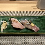 鮨 広島 あじろや - アユ¥300／サワラ¥385