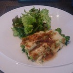 2015年3月のランチ　菜の花とモッツァレラチーズの前菜