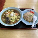 中華料理　大勝軒 - 料理写真:広東メン・半チャーハン