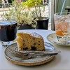 さんさき坂カフェ - アイスコーヒー  いちじくのケーキ  キンカンジュース