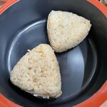 人力うどん - かしわおにぎり