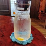 赤いトタン屋根の猫 - レモン入りのお冷