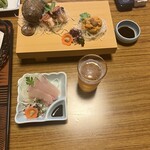 天然料理 亀川旅館 - カンパチの刺身