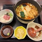 味の民芸 - 料理写真:'26/05/09 『尾張風味噌煮込うどん』ミニまぐろたたき丼セット(税込1,750円)