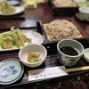 庭園そば処みさと - みさと満喫セット(税込2,745円)の食事御膳が到着〜
食後には、りんごの焼菓子と玄米香琲が♪