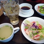 Chikin Ryouriya Torige - セット（スープ・サラダ・ドリンク）
