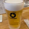 もつ焼き ジョン - 今日は朝から動いていたので生ビールも旨い！！