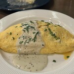 ワインカフェ サルト - 白ヒラタケのオムレツ