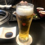 焼肉しゃぶしゃぶ いのうえ - 飲み放題ビール