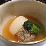 魚会 - 真鴨つくね・蕪・壬生菜