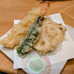 すし屋 銀蔵 - ちょい飲みセット1,890円天ぷら盛り合わせ