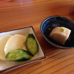 吉庵 - 漬け物 胡麻豆腐