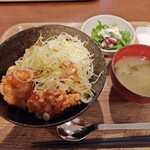 パセリ×タニタカフェ - 料理写真:ネギ塩からあげ丼@1480円