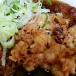 一由そば - 蕎麦小盛（ジャンボゲソ、ＪＫＢ、唐揚げ）