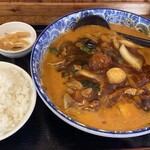 手打ちラーメン珍來 - 料理写真:スーパーうま煮麺＋半ライス