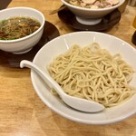 中華そば ココカラサキゑ - 比内地鶏と伊吹いりこのつけ麺 1500円　※朝ラー限定