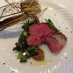 恵那のいのししのローストのアップ