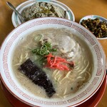 大久ラーメン - 高菜チャーハンセット・ラーメン並盛り¥1,000