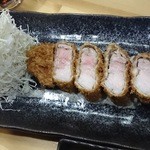 金の豚 おか田 - バラとんかつ定食　140ｇ◇１３００円