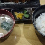 金の豚 おか田 - バラとんかつ定食　140ｇ◇１３００円