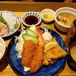 オーブン亭 - 手仕込みミックスフライ御膳