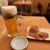 三忠食堂 - キリン一番搾り・生ビール 大、中とろマグロ刺身