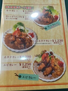 カレーショップ フジ - メニュー､カレー各種｡