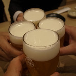 羅漢 - 生ビールで乾杯