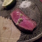 花仙庵 仙仁温泉 岩の湯 - 信州牛を塩山葵で２０１５、３