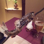 花仙庵 仙仁温泉 岩の湯 - 山女の塩焼き２０１５，３