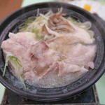 オレンジドームゆがわら - 2015年03月08日（日）　夕食　豚肉鍋