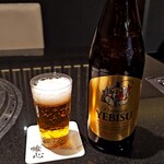 焼肉 喰心 - ヱビス中瓶：700円