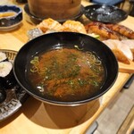 寿司 牡蠣 裏天王寺サカナエビス/Sushi Oyster Sakana-Ebisu Osaka - あおさ赤出汁