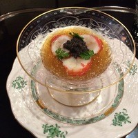 銀座うかい亭 - 伊勢海老のジュレ　キャビアとともに