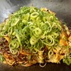 お好み焼 村上 - 尾道焼きぷらす（砂ずり、イカ天、豚肉、ネギかけ）1300円^ ^人気No.1メニューだそうです。