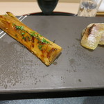 日本料理 みや  - 27年3月　鹿児島筍木の芽焼き、ノドグロ西京漬け炙り