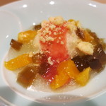 日本料理 みや  - 27年3月　レアチーズアイス　シャルドネゼリー、セトカ、黒糖